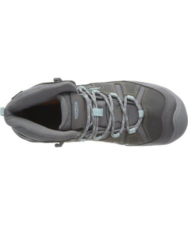 KEEN Women's Circadia Mid Waterproof Hiking Boots 9.5 Steel Grey/Cloud Blue - Buy Online on GoSupps.com