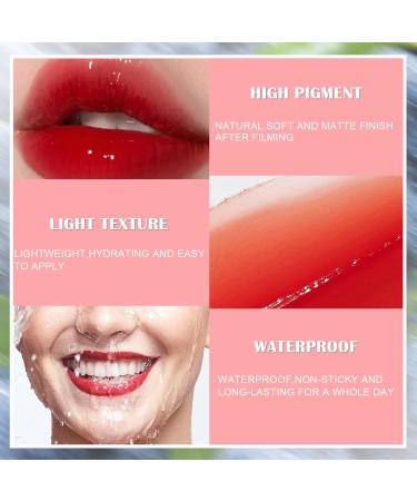 7 Colors Lip Tint Stain Set - Waterproof Long-Lasting Mini Liquid Matte Lipstick | High Pigment Moisturizing & Non-Stick Lip Makeup (01# RED) - International Shipping Available - Buy Online on GoSupps.com