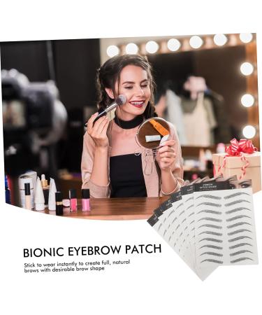  Angoily Angoily 18 Sheets Eco Imitation Eyebrow Stickers Eyebrow Tattoos Makeup Stickers Small False Eyebrow Hair Template 3D Transfer Stickers - Buy Online on GoSupps.com