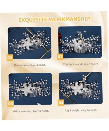 Ipetboom Starfish Hair Comb Hair Comb Bridal Hair Comb Bridal Hair Accessories Bridal Headpieces for Wedding Decorative Hair Combs Hair Comb Accessory Hair Side Combs Wedding Hair Comb - Buy Online on GoSupps.com