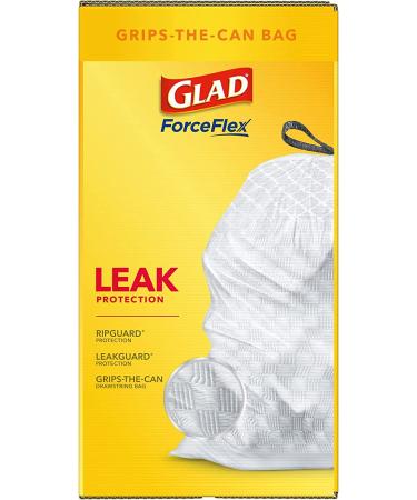 Glad ForceFlex Tall Kitchen Drawstring Trash Bags, 13 Gallon, Unscented - 120 Count - Buy Online on GoSupps.com