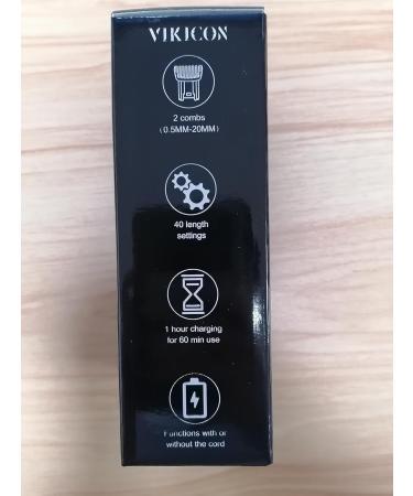 VIKICON Beard Trimmer for Men Electric Hair & Stubble Clipper 40 Length Settings Rechargeable Facial Trimmers w/2 Combs Professional Self Sharpening Blades 150 min Cordless Usage Gift for Men - Buy Online on GoSupps.com