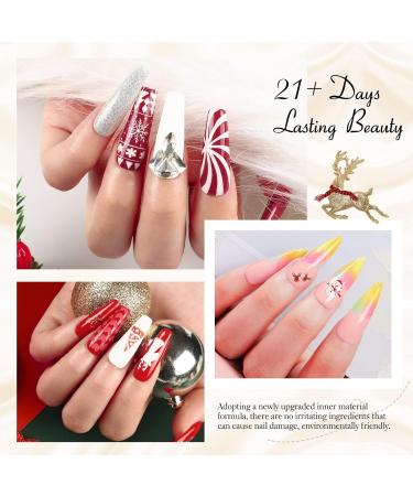 Gel Nail Polish Kit with U V Light Starter Kit 10PC Gel Polish Set Pink Red Glitter Colors with Top Base Coat Nail Art Rhinestone Gel Manicure Kit DIY Nail Art Design for Women - Buy Online on GoSupps.com