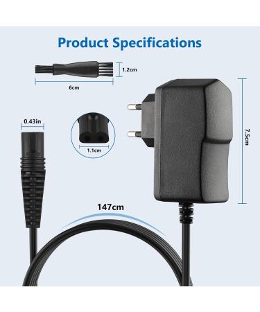 XAHPOWER 12V Charging Cable for Braun Series 9 8 7 6 5 1 Electric Shavers - Compatible with 51-B1820S 51-M1850S 71-S7200CC 71-B1200S 9465CC 300S 3020S - Buy Online on GoSupps.com