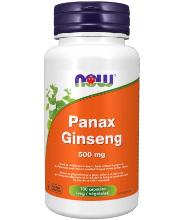 NOW Supplements Panax Ginseng Extract 500mg Capsules 100 Count