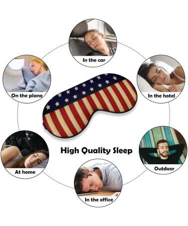 American Flag Glory Sleep Mask Eye Cover for Sleeping Blindfold with Adjustable Strap Blocks Light Night Travel Nap for Men Women - Buy Online on GoSupps.com