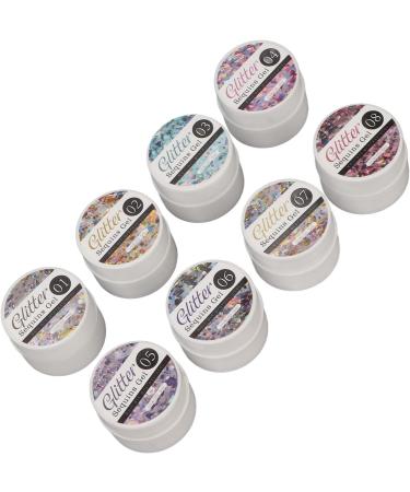 Health And Beauty Holographic Reflective Glitter Gel 8 Colors Sparkly Shiny Flashing Uv Led Nail Polish Set Nail Products - Buy Online on GoSupps.com