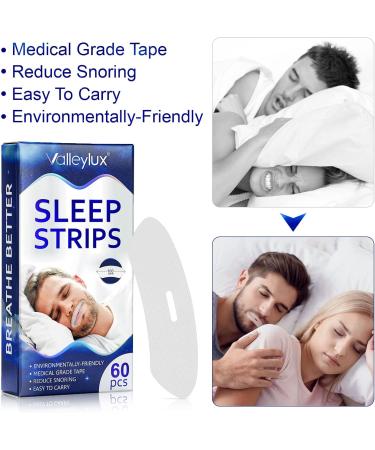 Mouth Tape for Sleeping - Stop Snoring and Sleep Talk with Mouth Sleep Strips - 60PCS - Buy Online on GoSupps.com