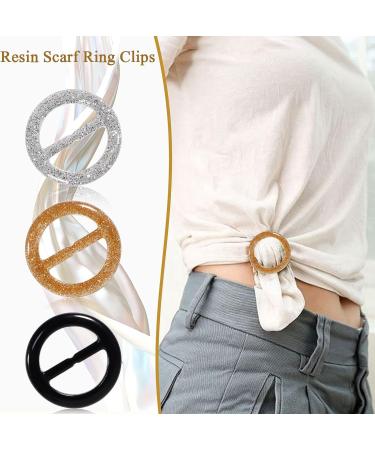9 PCS T-Shirt Clips - Fashion Alloy Pearl Rhinestone Circle Clip Buckle for Clothes & Scarves - Buy Online on GoSupps.com