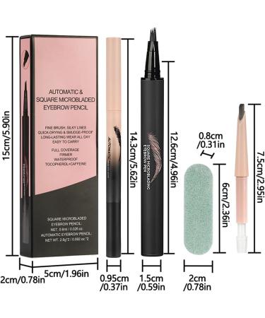 Curved Eyebrow Pen Eyebrow Pencils for Women Teardrop Angled Eyebrow Brush to Brows Waterproof Pencil with 4Principle MicroFork Tip Applicator Lift Natural Eyebrows 02 Brown - Buy Online on GoSupps.com