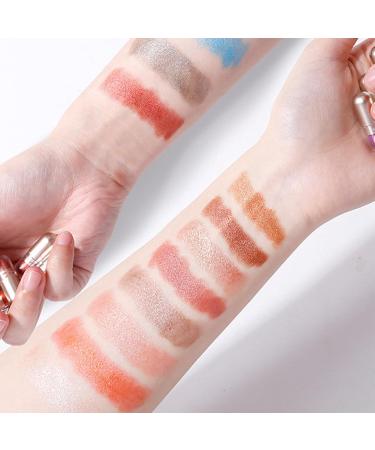 Jauarta 12 Colors Capsule Eyeshadow Palette Glitter High Pigmented Long Lasting Capsule Eye Shadow Sticks for Makeup - Buy Online on GoSupps.com