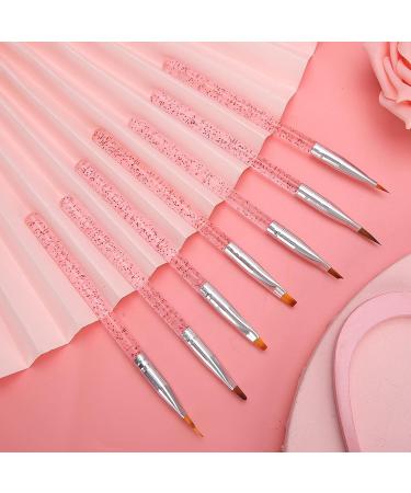 7pcs Nail Art Brush Set - Acrylic UV Gel Painting & Dotting Pens | Home Manicure Tools (Red) - International Shipping Available - Buy Online on GoSupps.com