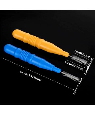 100 Pcs Interdental Brush Toothpicks - Dental Floss Heads for Mouth Hygiene | Orange & Blue Cleaning Tool - Buy Online on GoSupps.com
