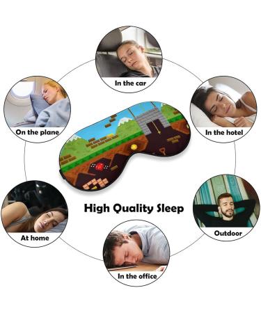 Retro Video Game Sleep Mask - Adjustable Strap Eye Cover for Sleeping and Travel - Buy Online on GoSupps.com