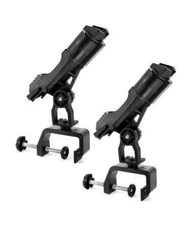 Byhsports fishing boot rod holder with adjustable large clamp opening kayak rod holder for boats canoes and kayaks 2PCs - adjustable