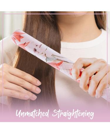 HerStyler Fusion 1.25" Ceramic Hair Straightener - Floral Pink Dual Voltage Adjustable Temperature - Chic Multicolored Hairstyles - Buy Online on GoSupps.com