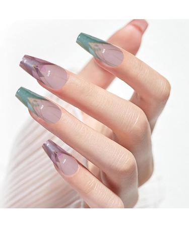 Press on False Nails | Colorful Irregular False Nails | User Friendly Fake Nails Set Cute Women False Nails for Holiday Dates Birthday Parties - Buy Online on GoSupps.com