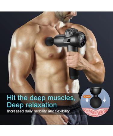 Upgrade Percussion Massager Gun for Athletes - Handheld Deep Tissue Muscle Massage Gun (Black) - Buy Online on GoSupps.com
