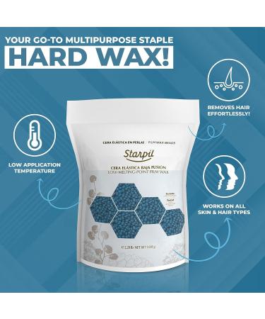 Starpil Blue Hard Wax Beads 1000g - Stripless Wax Beans Refill for Hair Removal - Professional Low Temperature Film Wax - 2.2lb Bag - Buy Online on GoSupps.com