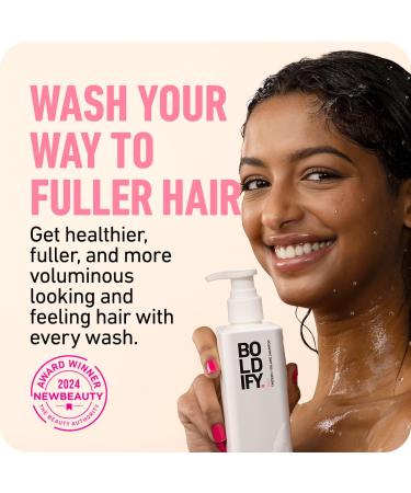 Boldify Thickening Spray + Hair Fiber (Dark Brown) + Shampoo Thicken Up Bundle: Volume Root Lift Texture for Thinning Hair - Buy Online on GoSupps.com