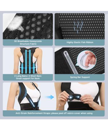 Fit Geno Back Brace for Women and Men - Adjustable & Breathable Posture Corrector for Instant Pain Relief - Large/X-Large - Buy Online on GoSupps.com