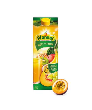 Pfanner Multivitamin (1 x 2 l) - 50% fruit content - Multi nectar from 13 fruits - fruit nectar in the patch multivitamin 1 piece (1 Pack)