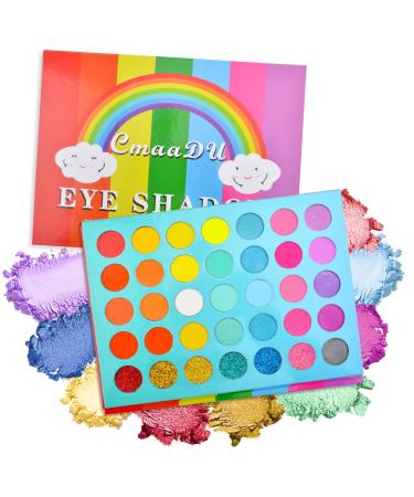 Cevioce Kids Makeup Eyeshadow Palette,35 Colors Makeup Kit for Girl,Highly Pigmented Makeup Palette Eye Makeup Kits,Glitter Eye Shadow,Matte Shimmer Metallic Kids Eye Makeup,Full Face Make Up Gift Kit for Kids Girls