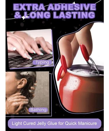  TOROKOM 300P Nail Adhesive - TOROKOM Transparent Double Sided Nail Jelly Gel Tape for Nail Art Manicure Easy to Apply and Remove (Nail-600PCS) - Buy Online on GoSupps.com