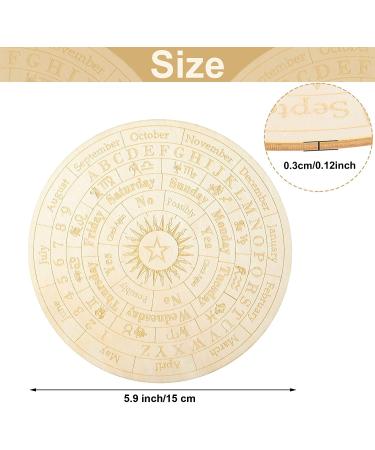 Star Pendulum Board Wooden Dowsing Board Divination Metaphysical Message Board for Witchcraft Wiccan Altar Supplies Kit Beginner Witchcraft Supply  Round Shape (5.9 Inch) 5.9 Inch (Pack of 1) - Buy Online on GoSupps.com