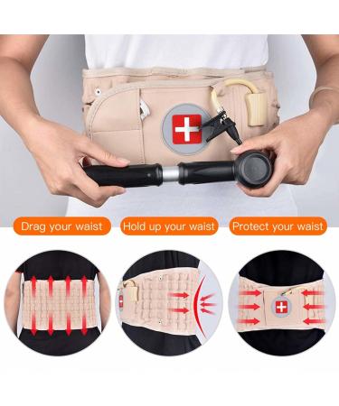 MOUSKE Back Decompression Belt | Inflatable Waist Support for Lumbar Relief | International Shipping - Buy Online on GoSupps.com