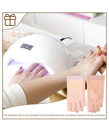 minkissy 1 Pair Gel Manicure Gloves Half Finger Gloves Nail Uv Gloves Hand Protective Gloves Golf Glove Manicure Gloves Anti Uv Nail Art Accessory Sun Protection Nail Cotton - Buy Online on GoSupps.com