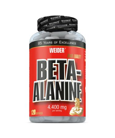 Weider beta alanine capsules high dose booster for endurance and strength training pre workout capsules perfect in combination with creatine monohydrate training booster 120 capsules - Buy Online on GoSupps.com
