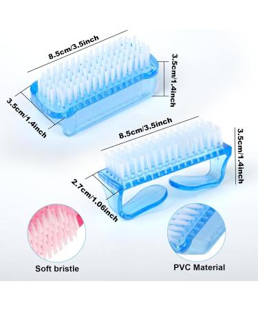 Nail Brush 4pcs Two-Sided Scrubbing Brushes Nail Cleaning Brush Fingernail Brush with Soft Bristles Plastic Fingernail Scrubber for Toes Nails Hands Garden Home Salon Use (Style-C) - Buy Online on GoSupps.com