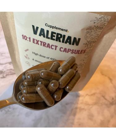 Cupplement - 4 sachets of Valerian 60 Capsules - Free Pill Box - Extract 10:1 - 400MG - Powder Free 125 500 Tea or Drops - Tablets - Supplement - Superfoods - Valerian Root - - Buy Online on GoSupps.com