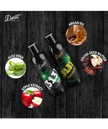 Detroit Grooming Co. Beard Wash & Conditioner Kit for Men - Softens & Strengthens with Argan Oil - Toasted Vanilla Amber Scent - 8oz - International Shipping Available - Buy Online on GoSupps.com