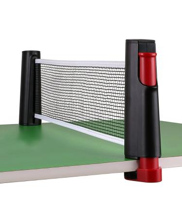 Hipiwe Retractable Table Tennis Net Replacement, Ping Pong Net and Post with PVC Storage Bag, 6 Feet(1.8M, Fits Tables Up to 2.0 inch 5.0 cm Black