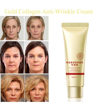 Golden Collagen Face Cream Smoothing Collagen Cream Anti-Wrinkle Moisturizing Face Cream Golden Anti-Wrinkle Cream for Women Firming Face Cream Golden Collagen Korea Cream (2) - Buy Online on GoSupps.com