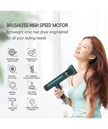 Hair Dryer Diffuser Hairdryer Hairdryers for Women Travel Blow Dryer Curly Hair Lightweight High Rotation Speed Brushless Portable Negative Ions Quick Dry Wind Adjustable (195X206X46mm White) 195X206X46mm White - Buy Online on GoSupps.com