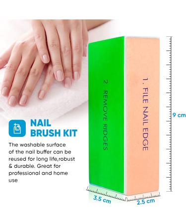 Nail Files Nail Buffer Blocks 10 Great Nail Buffer Prep for Nail Glitter & Gel Nail Art Nail Buffer Block for Natural Nails Professional Nail File Buffer Block Nail Set UK Company 4 Way Buffing Block - Buy Online on GoSupps.com