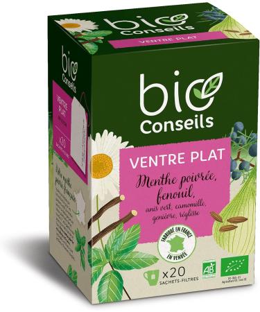  Nature & Sant BioConseils - Organic Flat Belly Infusion Green Drinks - 20 sachets - Buy Online on GoSupps.com