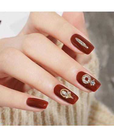 24 Pcs Shiny 3D Nail Charms: Gold Metal Rhinestones Gems for Luxury Nail Art - DIY Crafts - Buy Online on GoSupps.com