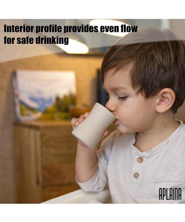 APLAINR Silicone Open Training Cup for Baby & Toddler | Set of 2 | 4+ Months (Sage Green/Cream) - Buy Online on GoSupps.com
