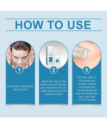 Hyaluronic Acid Microneedling Serum Hyaluronic Acid Serum Gla-Mory Micro-Infusion Facial System Hyaluronic Acid Micro Needling Roller Hyaluronic Acid Face Serum for Women Hydrating Anti Wrinkle - Buy Online on GoSupps.com