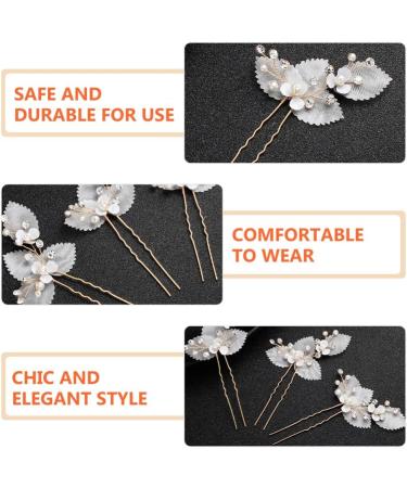 LALAFINA Rhinestone Hair Clip Hair Accessories for Bridal Hair Stick Fork Hairstyling Hair Fork Hair Jewels Wedding Hair Stick Crystal Hair Bride Silk Pearl European and American - Buy Online on GoSupps.com