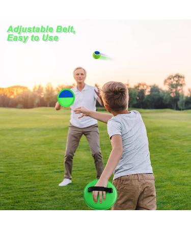Qrooper Toss and Catch Ball Set - Fun Beach and Yard Games for Kids Ages 4-8 - Upgraded Outdoor Paddle Ball Set - Great for Camping and Family Play - Ideal Kids Gift (Green) - Buy Online on GoSupps.com