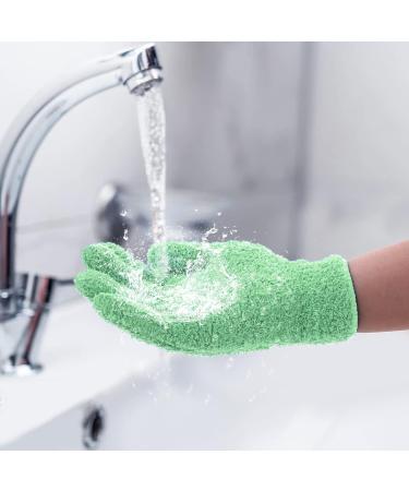 2 Pairs Microfiber Dusting Gloves for Efficient Cleaning - Pink & Light Green - Buy Online on GoSupps.com