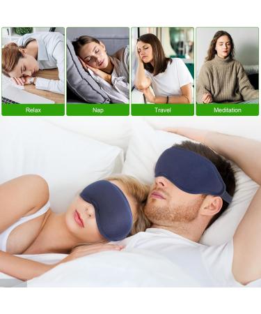 Buy 3D Sleep Mask for Ultimate Comfort - Zero Eye Pressure 100% Light Blocking Eye Shade for Travel - Soft Night Blindfold for Men & Women - Blue - Buy Online on GoSupps.com