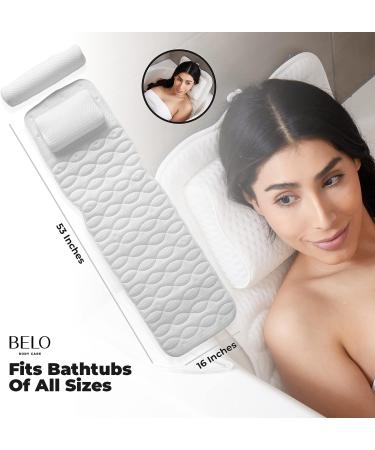 X-Large Luxury Full Body Bath Pillow - Air Mesh for Tub Neck and Back Support - Buy Online on GoSupps.com