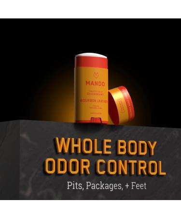 Mando Whole Body Deodorant For Men - Smooth Solid Stick - 72 Hour Odor Control - Aluminum Free Baking Soda Free Skin Safe - 2.6 Ounce (Pack of 2) - Bourbon Leather Bourbon Leather 2.6 Ounce (Pack of 2) - Buy Online on GoSupps.com