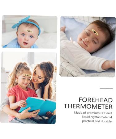 Toyvian Kids Forehead Stickers 80 Pcs - Baby Liquid Crystal Fever Indicator Strips - Toddler Temperature Sensing Stickers - Yellow/Brown - 7.5x2.5cm - Pack of 4 - Buy Online on GoSupps.com